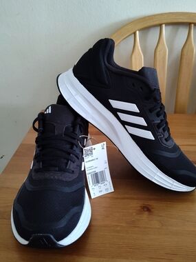 Adidas Black & White Running Shoes - Duramo 10 GX0709